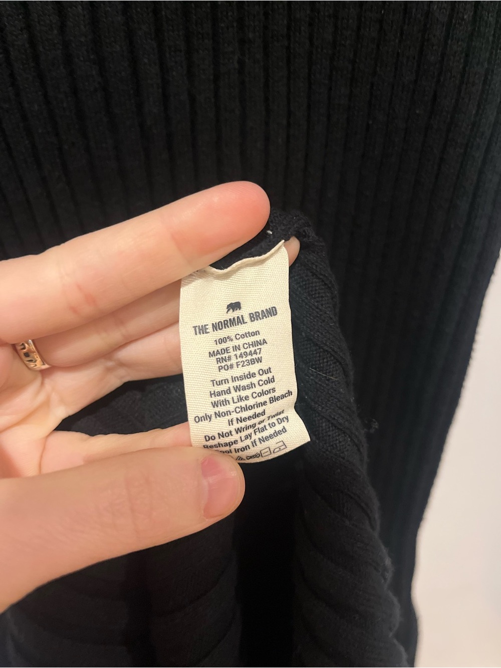The Normal Brand Ava Ribbed Maxi Dress Black Medium - Picture 5 of 7